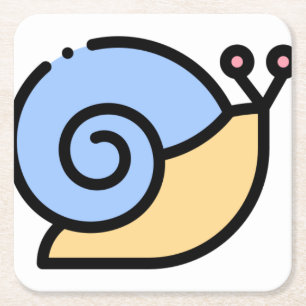 Snail Square Paper Coaster