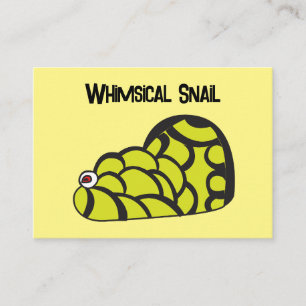 Snail Whimsical Funny Snail Preschool Business Card