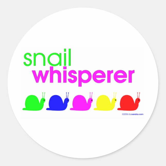 Snail Whisperer Classic Round Sticker (Front)