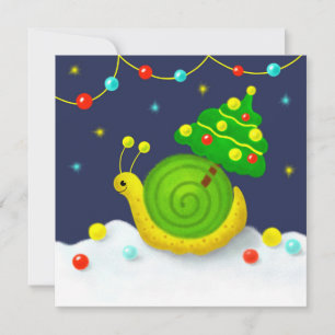 Snail with Christmas Tree