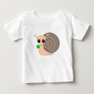 Snail with Clover Baby T-Shirt