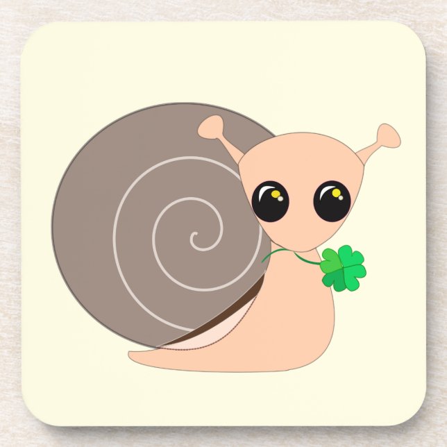 Snail with Clover Coaster Lucky (Front)