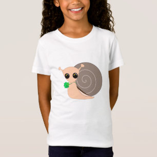 Snail with Clover Kids T-Shirt Lucky - Painting