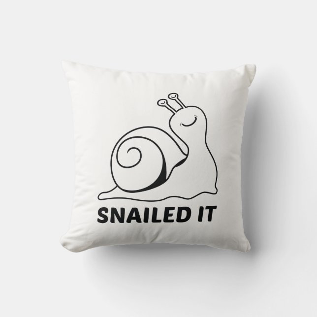 Snailed It Cushion (Front)