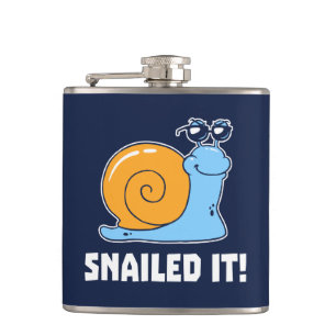 Snailed It Hip Flask