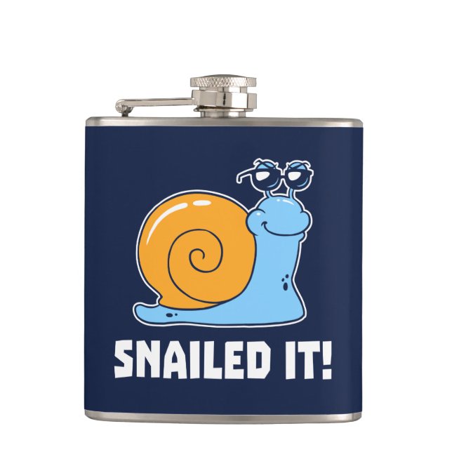 Snailed It Hip Flask (Front)