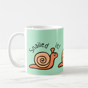 Snailed it (snail) coffee mug