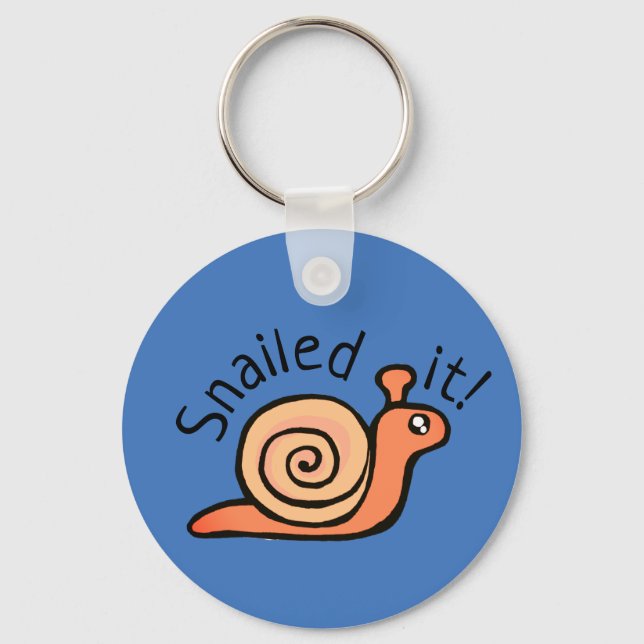 Snailed it (snail) key ring (Front)