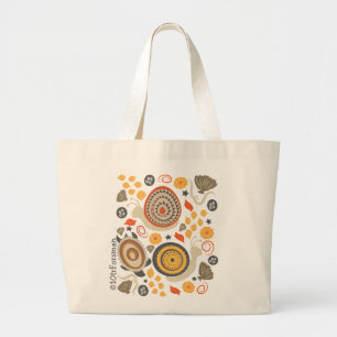 Snails and turtle contemporary textile pattern Bag