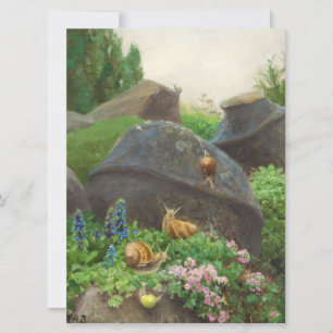Snails in a Garden Card
