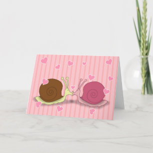 Snails In Love Greeting Card