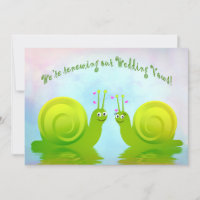 SNAILS IN LOVE - INVITATION - RENEW WEDDING VOWS
