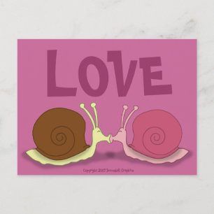 Snails In Love Postcard