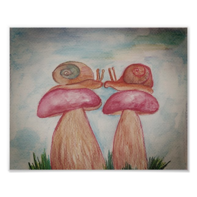 Snails kiss Kodak Professional Photo Paper (Satin) Print (Front)