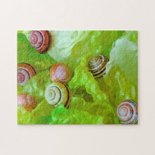 Snails on lettuce 252-pc jigsaw puzzle
