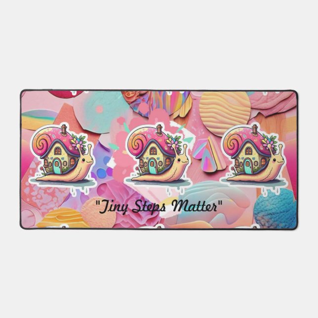 "Snail's Pace Living" Desk Mat (Front)