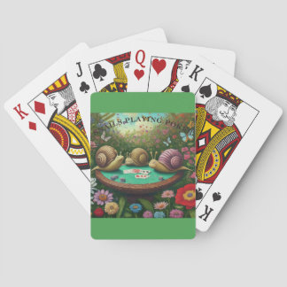 Snails Playing Cards