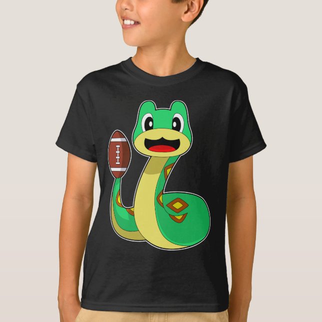 Snake American Football Sports T-Shirt (Front)