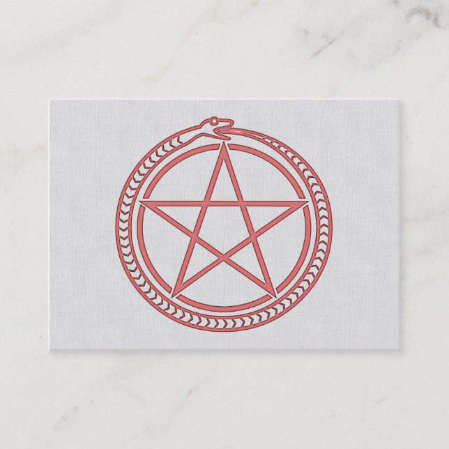 Snake and Pentagram Business Card (Front)