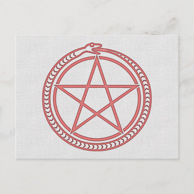 Snake and Pentagram Postcard (Front)