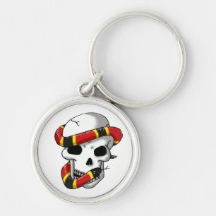 snake and skull (coral snake) keychain