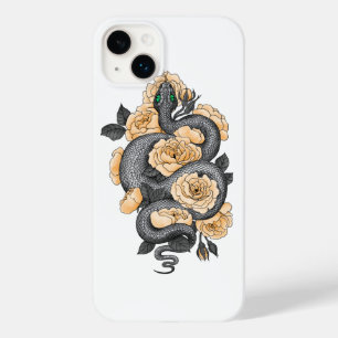 Snake and yellow roses Case-Mate iPhone 14 plus case