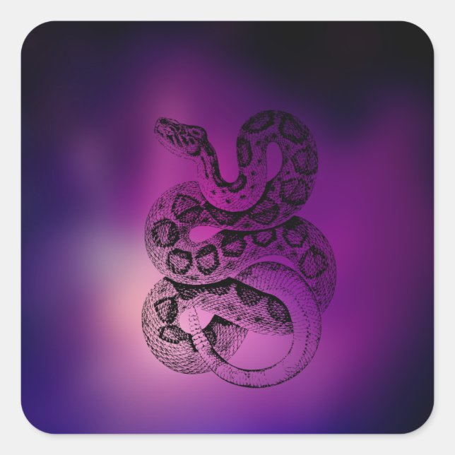 Snake Art  Square Sticker (Front)