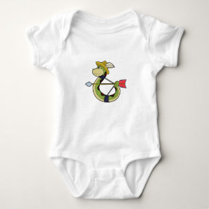 Snake as Archer with Bow & Arrow Baby Bodysuit