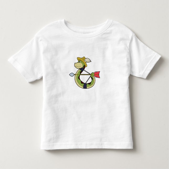 Snake as Archer with Bow & Arrow Toddler T-Shirt (Front)
