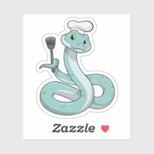 Snake as Cook with Chef hat