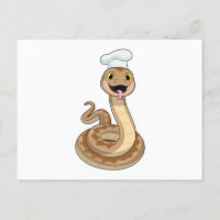 Snake as Cook with Chef hat