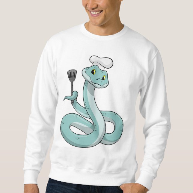 Snake as Cook with Chef hat Sweatshirt (Front)