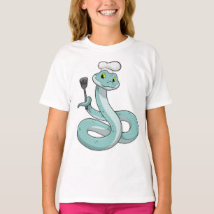Snake as Cook with Chef hat T-Shirt