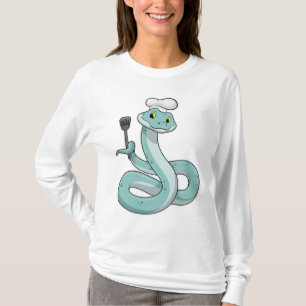 Snake as Cook with Chef hat T-Shirt