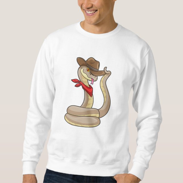Snake as Cowboy with Scarf Sweatshirt (Front)