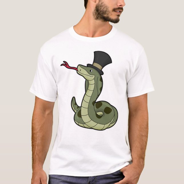 Snake as Gentleman & Hat T-Shirt (Front)