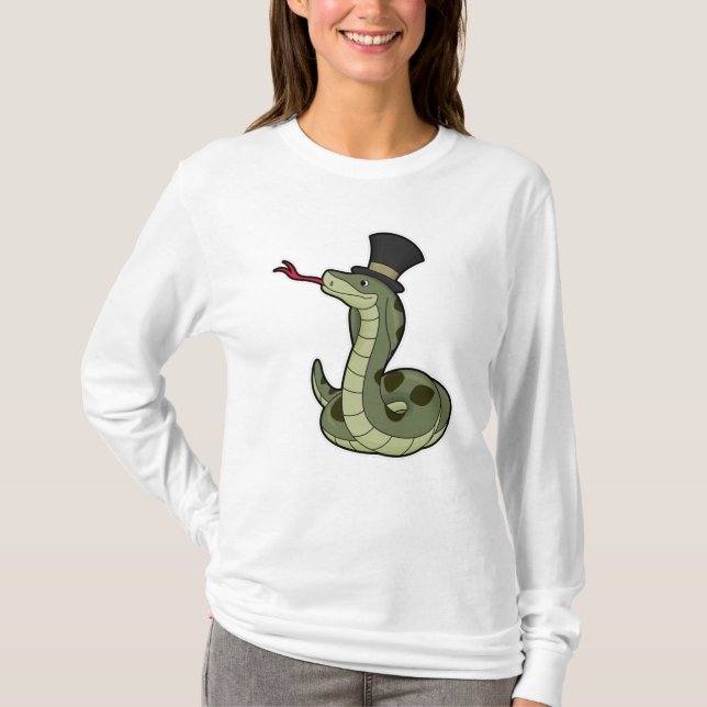 Snake as Gentleman & Hat T-Shirt (Front)