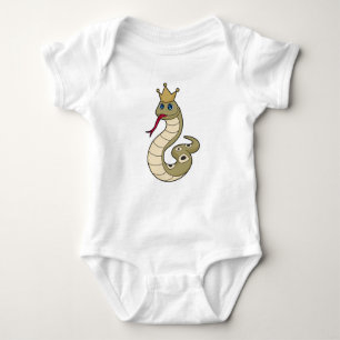 Snake as King with Crown Baby Bodysuit