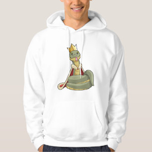 Snake as King with Crown Hoodie
