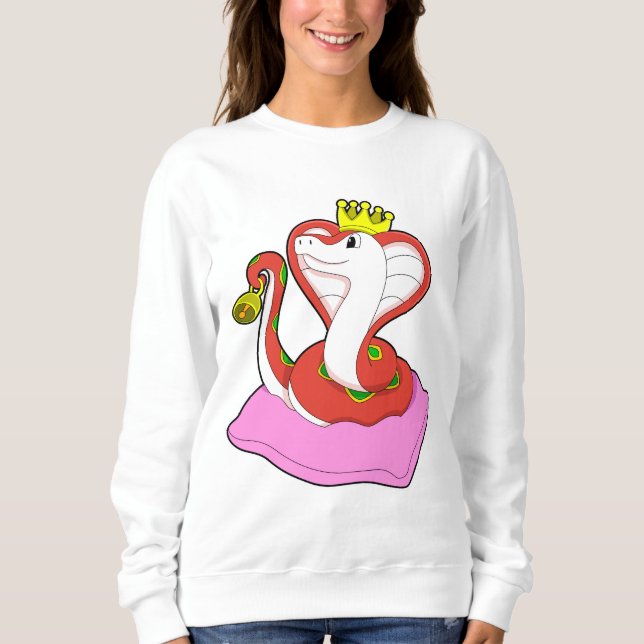 Snake as King with Crown Sweatshirt (Front)
