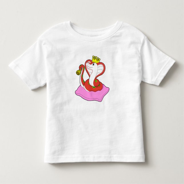 Snake as King with Crown Toddler T-Shirt (Front)