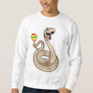 Snake as Musician with Maracas Sweatshirt