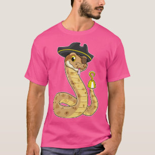 Snake as Pirate Hook hand Eye patch T-Shirt