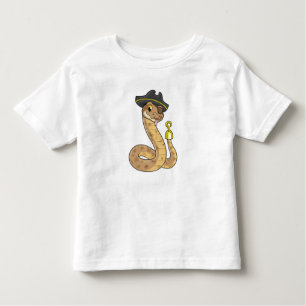 Snake as Pirate with Hook hand & Eye patch Toddler T-Shirt