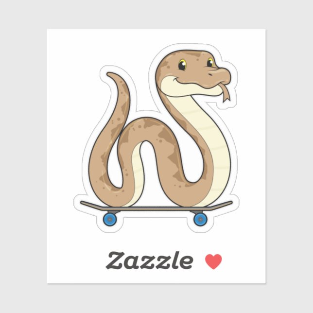 Snake as Skater with Skateboard (Sheet)