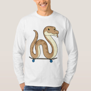 Snake as Skater with Skateboard T-Shirt