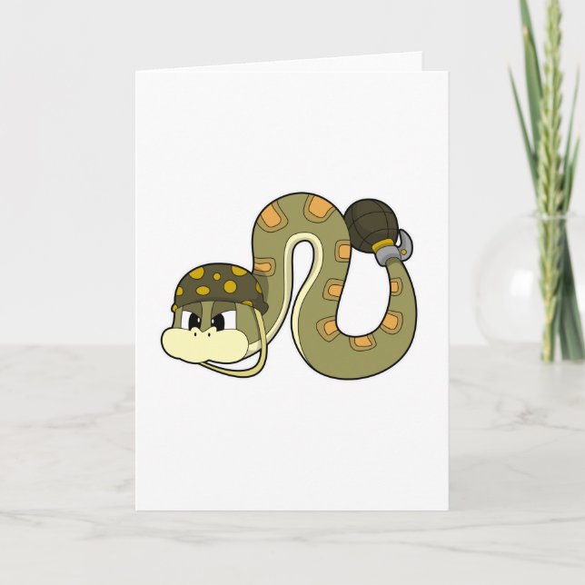 Snake as Soldier with Weapon Card (Front)