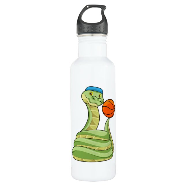 Snake at Basketball Sports 710 Ml Water Bottle (Front)