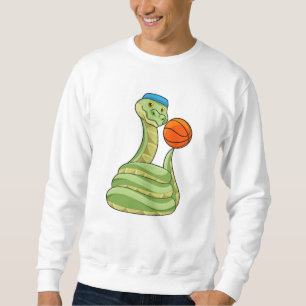 Snake at Basketball Sports Sweatshirt