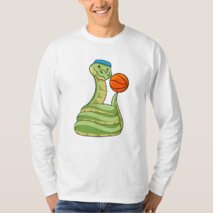 Snake at Basketball Sports T-Shirt